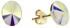 Diamond Sky Jewelry Sidabriniai auskarai moterims DiamondSky „Clarice V (Aurora Borealis)“ su Swarovski kristalais