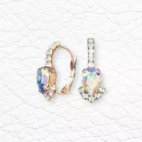Diamond Sky Jewelry Auskarai moterims DiamondSky „Leonora II (Aurore Boreale)“ su Preciosa kristalais