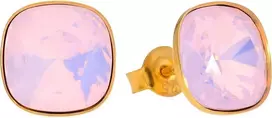 Diamond Sky Jewelry Sidabriniai auskarai moterims DiamondSky „Glare (Rose Vanduo Opal)“ su Swarovski kristalais