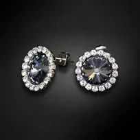 Diamond Sky Jewelry Auskarai moterims DiamondSky „Clarice X (Nightfall)“ su Preciosa kristalais
