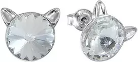 Diamond Sky Jewelry Vaikiški sidabriniai auskarai moterims DiamondSky „Katė" su Swarovski kristalais