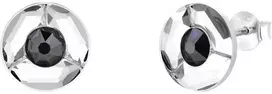 Spark Sidabriniai auskarai moterims DiamondSky „Astra (Hematite)“ su Swarovski kristalais
