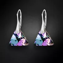 Diamond Sky Jewelry Sidabriniai auskarai moterims DiamondSky „Osiris (Vitrail Light)“ su Swarovski kristalais