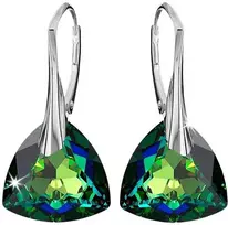 Diamond Sky Jewelry Sidabriniai auskarai moterims DiamondSky „Evening Shine (Vitrail Medium)" su Swarovski kristalais
