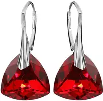 Diamond Sky Jewelry Sidabriniai auskarai moterims DiamondSky „Evening Shine (Light Siam Comet Argent Light)" su Swarovski kristalais