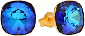 Diamond Sky Jewelry Sidabriniai auskarai moterims DiamondSky „Glare (Bermuda Mėlyna)“ su Swarovski kristalais