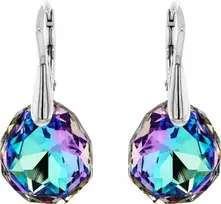 Diamond Sky Jewelry Sidabriniai auskarai moterims DiamondSky „Frozen Edges (Vitrail Light)" su Swarovski kristalais