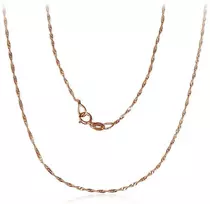 Auksinė grandinėlė Singapore 1 mm , briaunų apdirbimas deimantu - 0.8 g. - 1 mm. - 42