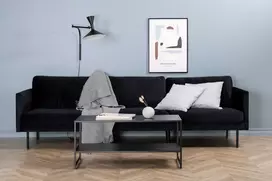 Venture Design Sofa, Zoom 3 vietų, 262x54x80 cm, Juoda