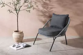 Sofa Venture Design Poilsio kėdė, Lindos 2 vnt., 85x78x73 cm, Pilka