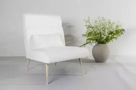 Venture Design Fotelis, Bloom viengulė sofa, 89x95x70 cm, Balta
