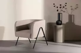 Venture Design Fotelis, Rika, 66x65x70 cm, Bežinis