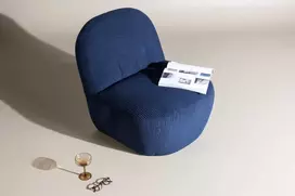 Venture Design Fotelis, Mahla, 82x70x77 cm, Tamsiai mėlyna