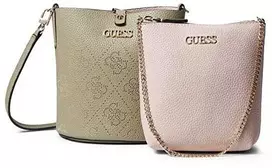 Guess, Amara, poliesterio, tekstilinė rankinė, 4G logotipas, Žalias, HWSG8493010, 22 x 20,5 x 14 cm