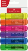 Teksto žymeklių rinkinys Faber-Castell 46, labai ryškių spalvų, 6 spalvos