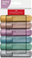 Teka Teksto žymeklių rinkinys Faber-Castell 46 metallik, 6 spalvų