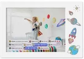 Ramka cyfrowa InLine DIGITAL PHOTO FRAME DOODLE 9/Baltas FF0901SA-WE01 MYFIRST