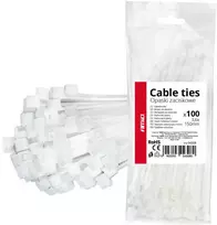 Balti kabelių raiščiai 3,6 × 150 mm, 100 vnt. amio-04308