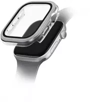 Dėklas UNIQ Voute skirtas Apple Watch Series 10 42mm apsauginis stiklas sidabro spalvos