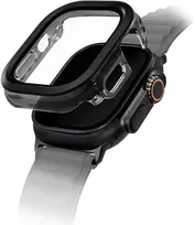 Dėklas UNIQ Voute skirtas Apple Watch Ultra 49mm apsauginis stiklas juodos spalvos