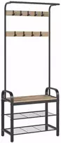 Songmics Vasagle Drabužių lentyna su 9 nuimamais kabliukais 33,7 x 72 x 183 cm