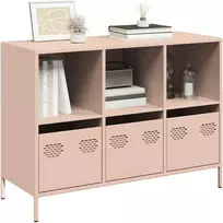 Šoninė spintelė, rožinė, 101,5x39x73,5cm, plienas