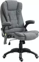 Vinsetto Masažinė kėdė vadovų kėdė biuro kėdė reguliuojamo aukščio ergonominė masažinė pilka 67 x 74 x 116-126 cm