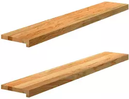 Palangės, 2 vnt, šviesiai rudos, 120x20x2 cm, ąžuolo medienos