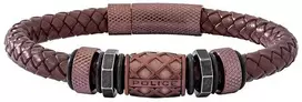 Police Vyriška odinė apyrankė Longford Copper PJ26458BLC-02