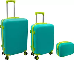 Kelioninis ORDINETT Komodos komplektas iš 3 dalių 60L (42x25x64cm) + 43L (36x23x56cm) + 15L (24x17x33cm) žalia