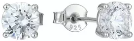 Sidabriniai auskarai su cirkoniais Brasco 55835