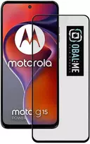 OBAL:ME 5D apsauginis stiklas Screen Protector skirtas Motorola G15/G15 Power juodos spalvos