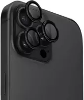 Uniq Optix aliuminio kameros objektyvo apsauga iPhone 16 Pro / 16 Pro Max su aplikatoriumi - Juodas