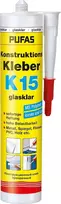 Pufas Werk KG (Vokietija) PUFAS statybiniai klijai K15, skaidrūs, Pakuotė: 300g
