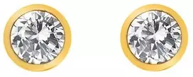 Hot Diamonds Auksuoti auskarai su topazu ir tikru deimantu Gemstone DE832