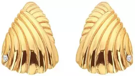 Hot Diamonds Elegantiški paauksuoti auskarai su deimantu Golden Edit Hope DE839