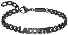 Lacoste Juodas men´s steel bracelet Script 2040478