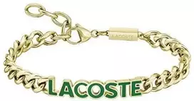 Lacoste Auksuota vyriška plieninė apyrankė Script 2040477