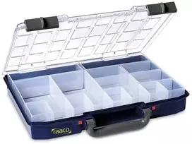„raaco CarryLite 55 4x8-16“, mėlyna, polikarbonatas (PC), polipropilenas (PP), 337 mm, 278 mm, 57 mm, 948 g