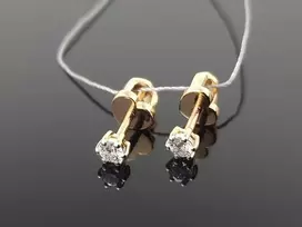 Best Diamonds Auksiniai auskarai su briliantais