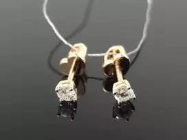 Best Diamonds Auksiniai auskarai su briliantais