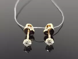 Best Diamonds Auksiniai auskarai su briliantais