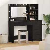 Makiažo stalas Juoda 78.5 x 41 x 135 cm Apdirbta mediena