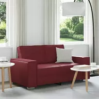 Dvivietė sofa Vyno raudona 160 cm Dirbtinė oda