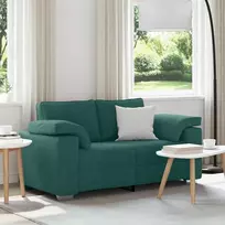 Dvivietė sofa Tamsiai žalia 160 cm audinys