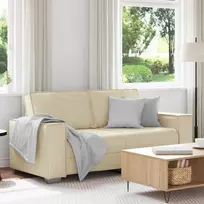 Dvivietė sofa Kreminė 180 cm Dirbtinė oda