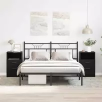Šalia lovos spintelė 2 pcs Juodas ąžuolas 40 x 35 x 65 cm