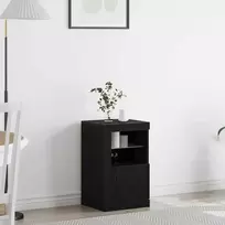 LED Bufetas Juodas ąžuolas 41 x 37 x 67 cm Apdirbta mediena