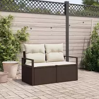 Sodo sofa su pagalve su saugykla 120 x 62 x 69 cm poliratanas