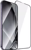 TelForceone Grūdinto stiklo metalinis rėmelis, skirtas "iPhone 14 Pro Max" 6,7 juodas rėmelis